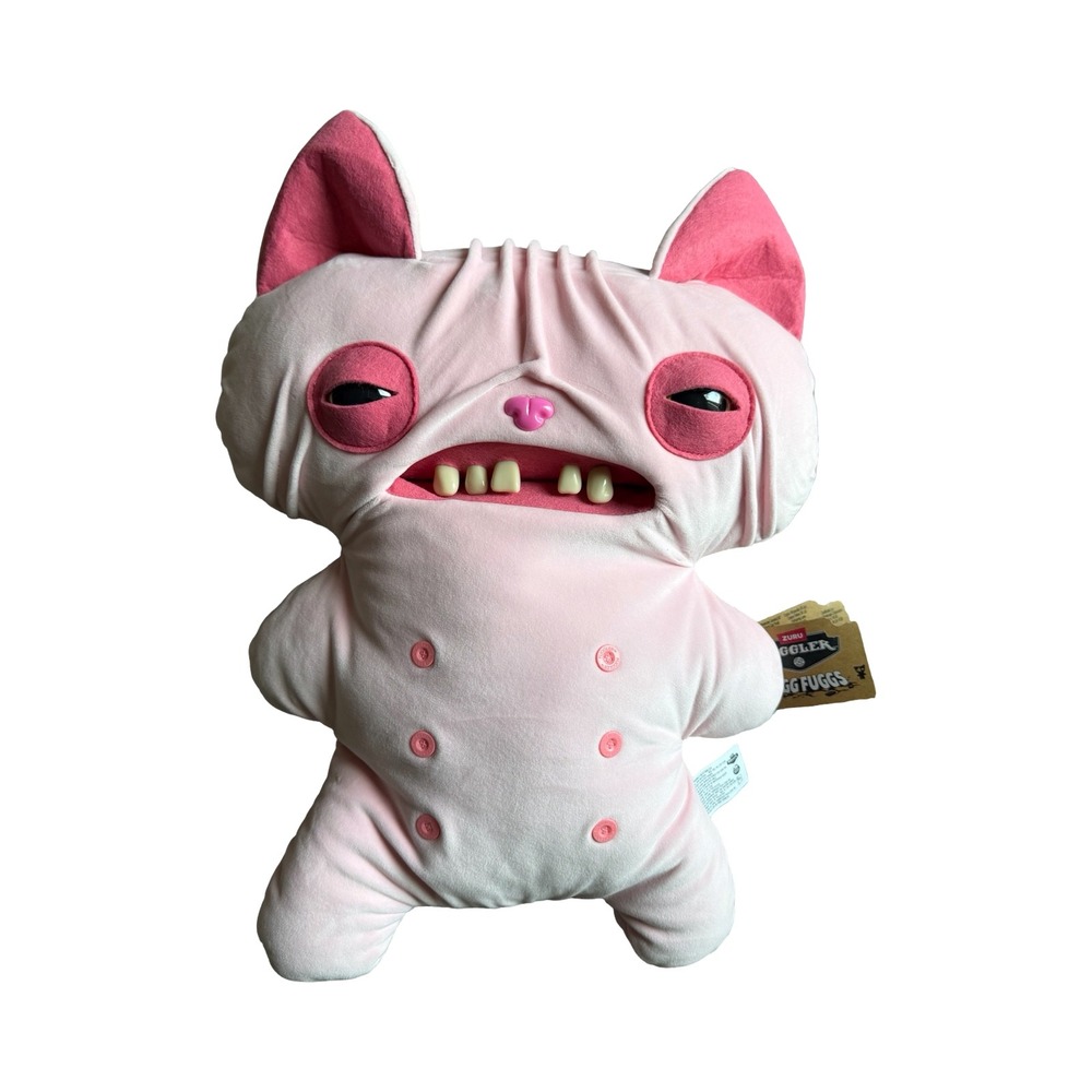 Zuru Fuggler Bigg Fuggs XL Wrinkle McStinkles Pink Plush Monster Teeth New